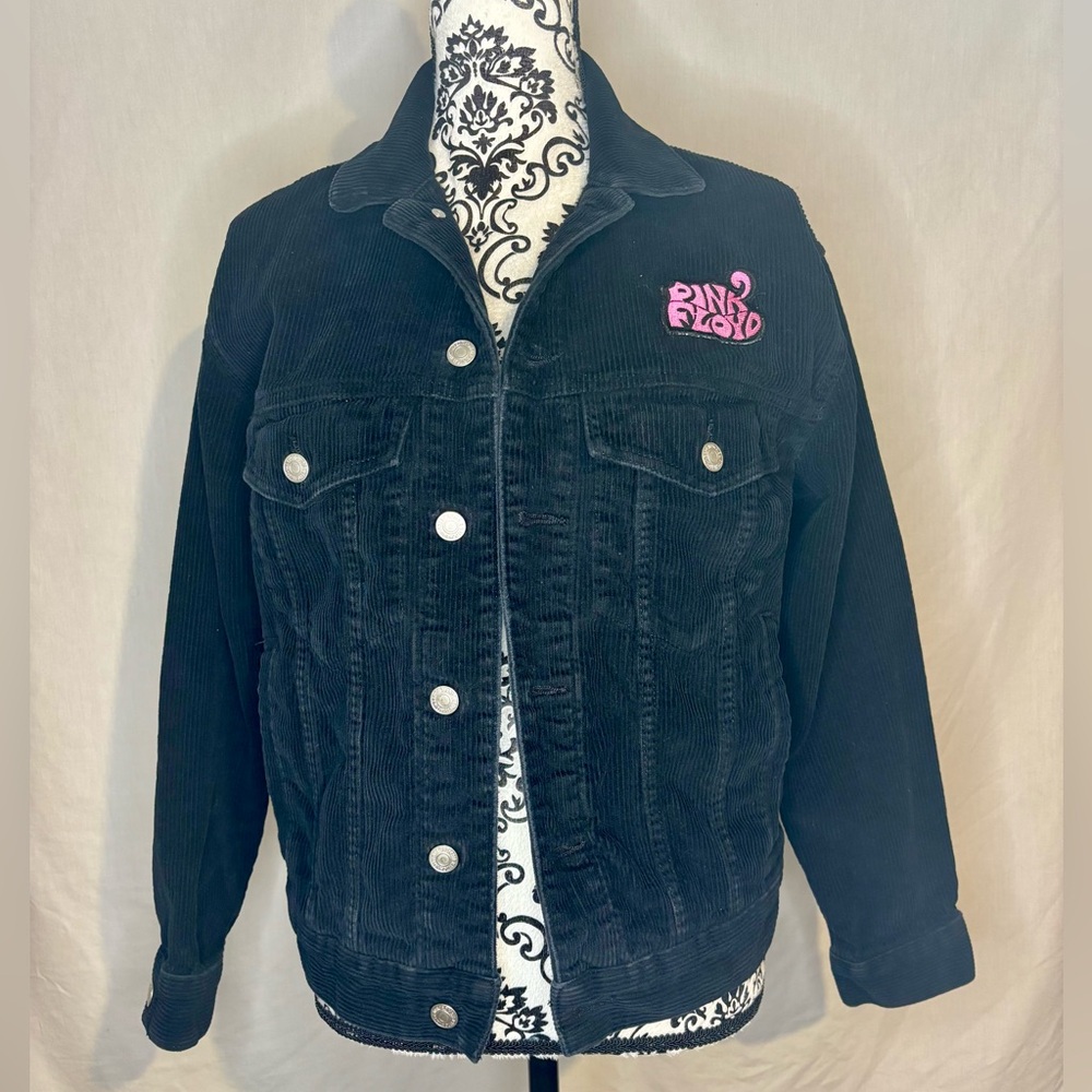 Abercrombie & Fitch Black Corduroy Pink Floyd Patch One Of A Kind Jacket